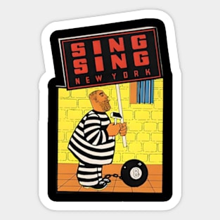 Sing Sing Prison - 1960s Travel Decal Sticker